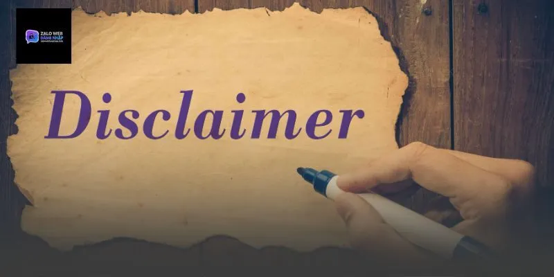 Từ Chối Trách Nhiệm zalo web đăng nhập về nội dung