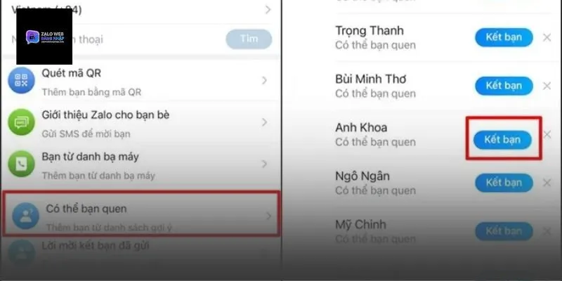 Cách tìm bạn trên zalo không cần số điện thoại