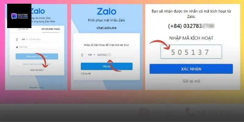 Cách lấy lại mật khẩu Zalo khi quên pass