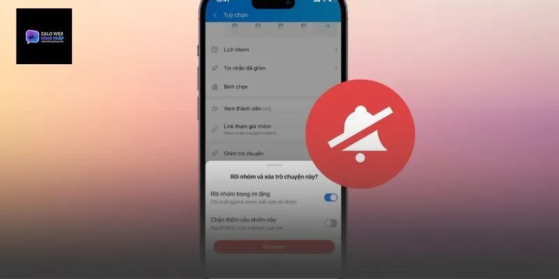 Lưu ý khi dùng cách rời nhóm zalo không ai biết