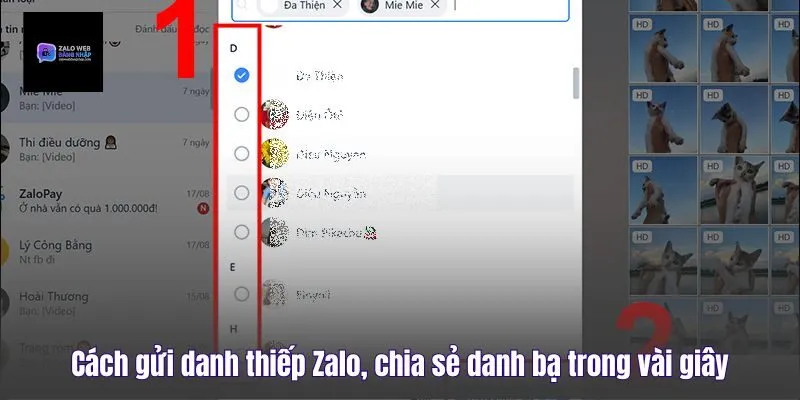 Cách Gửi Danh Thiếp Zalo, Chia Sẻ Danh Bạ Trong Vài Giây