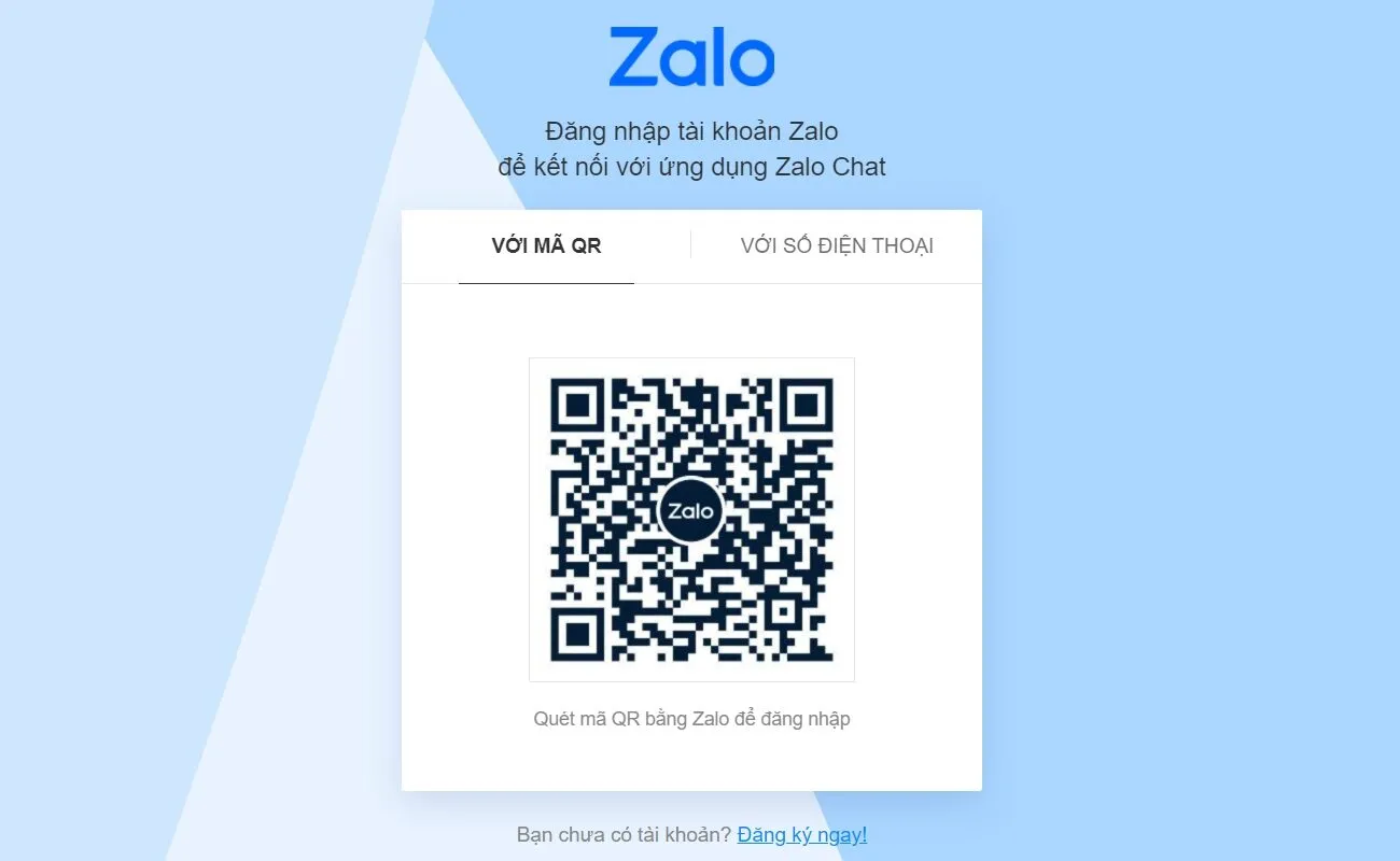 Truy cập vào Website chính thức của Zalo web